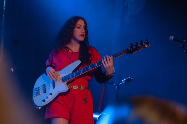 Emma Lambiase on bass performs at Bimbo's in San Francisco