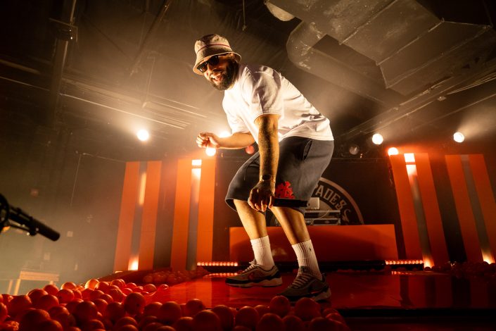 Rapper, Larry June, performing at Ace of Spades in Sacramento, CA.