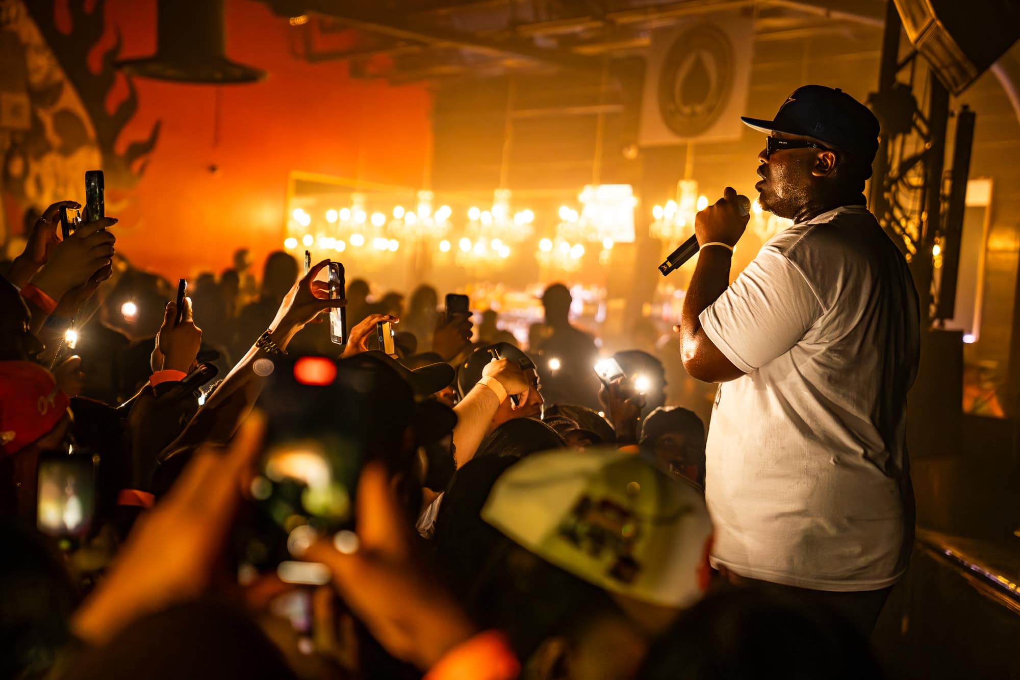 Rapper, Monroe Flow, performing at Ace of Spades in Sacramento, CA