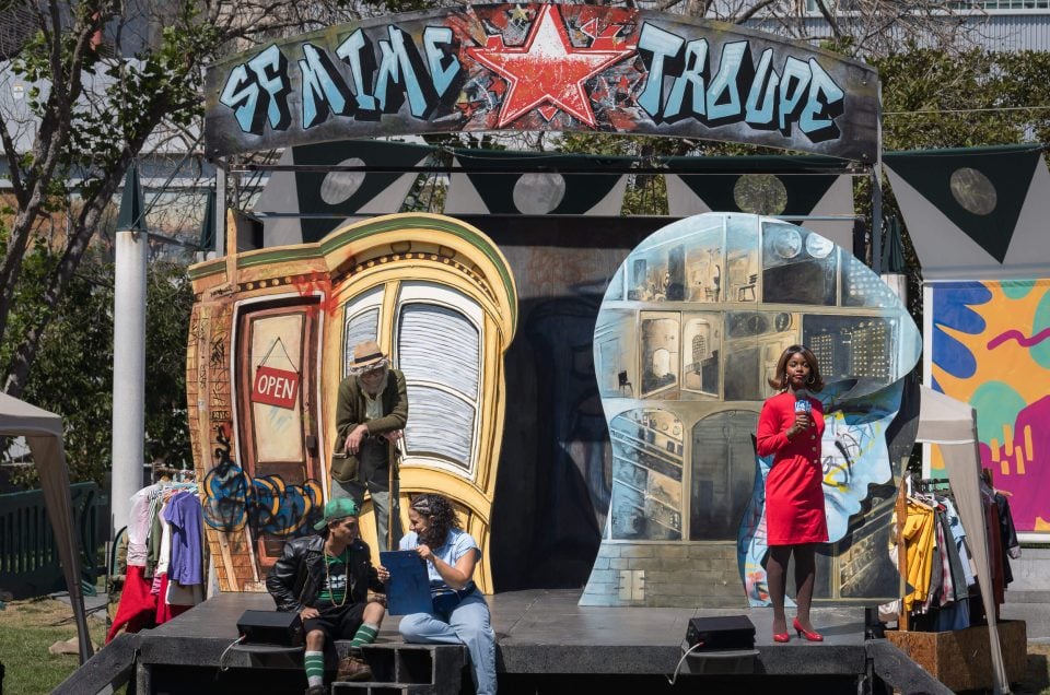 "Breakdown - A New Musical" by the San Francisco Mime Troupe at the Yerba Buena Gardens Festival on July 29, 2023